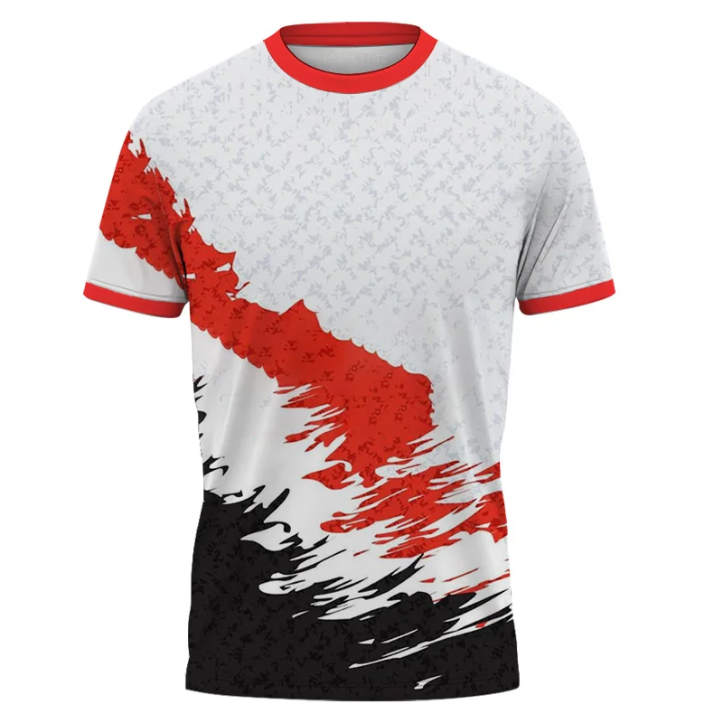 

Summer Leisure Outdoor Training Clothing Fitness Sportswear O-Neck Women's Short Sleeve Top Quick Drying Material Men's T-shirt