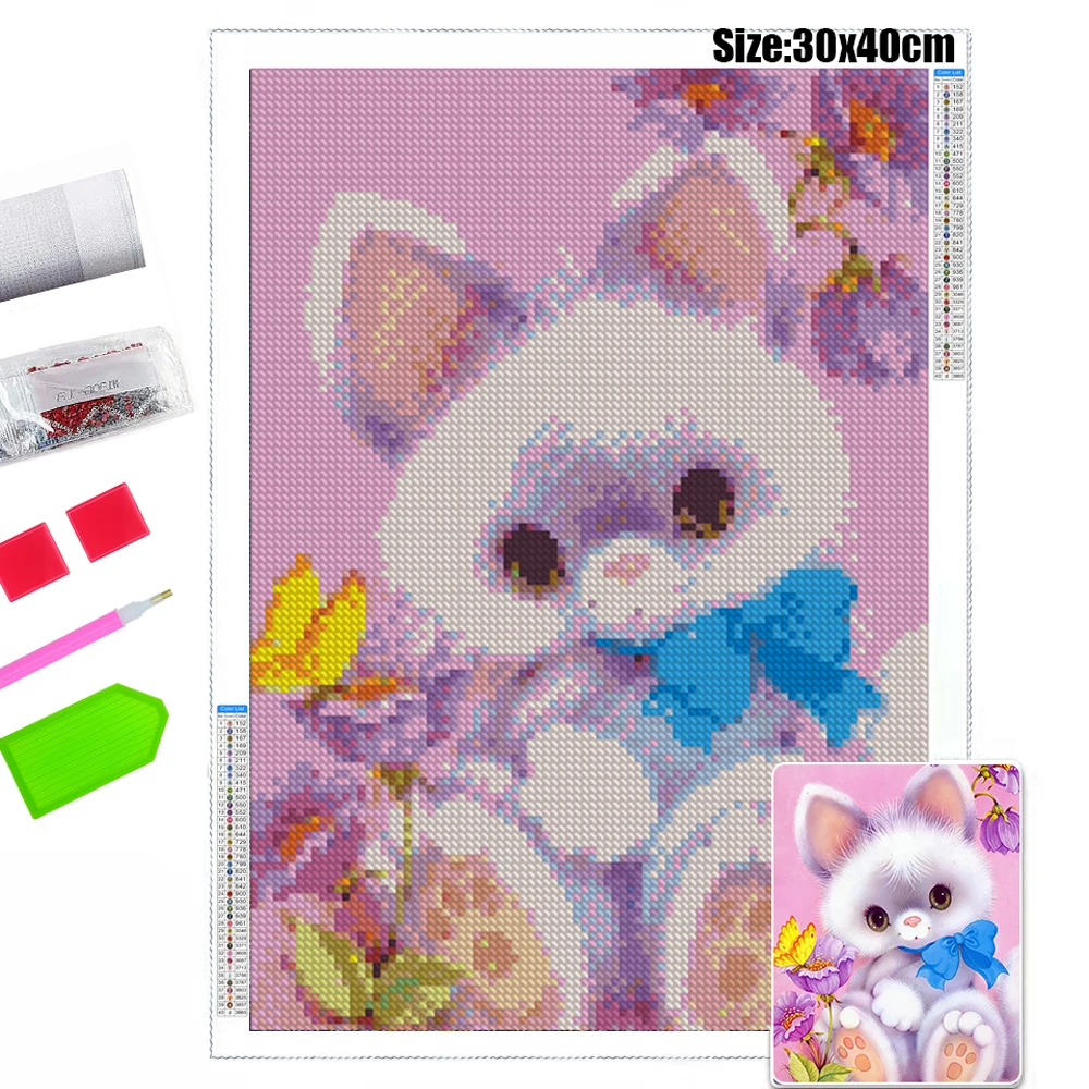 Animal 5D Diamond Painting Parrot Cat Dog Diamond Mosaic Animal Bird Rhinestone Embroidery Full Round Diamond Cross Stitch Kit