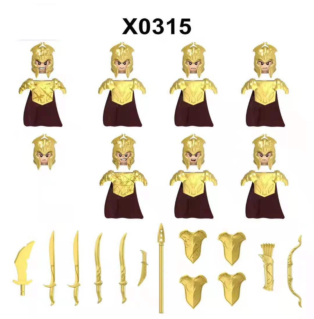 

Одиночный средневековый рыцарь Гондор, защита фонтана, меч, ланцеты, экшн-фигурки, аксессуары, строительные блоки, игрушки, серия-104 X0315