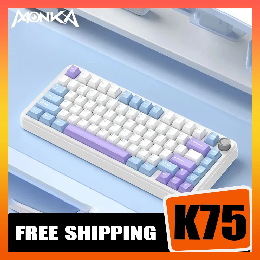 

Клавиатура MONKA K75 механическая, 2,4 ГГц, Bluetooth