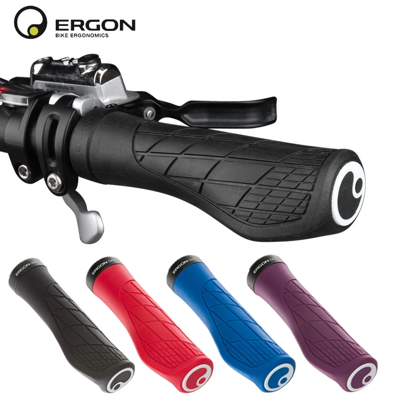 Ergon Mtb Ergon GA3 Grips Nightride Blue, Lock-On, Large Pro