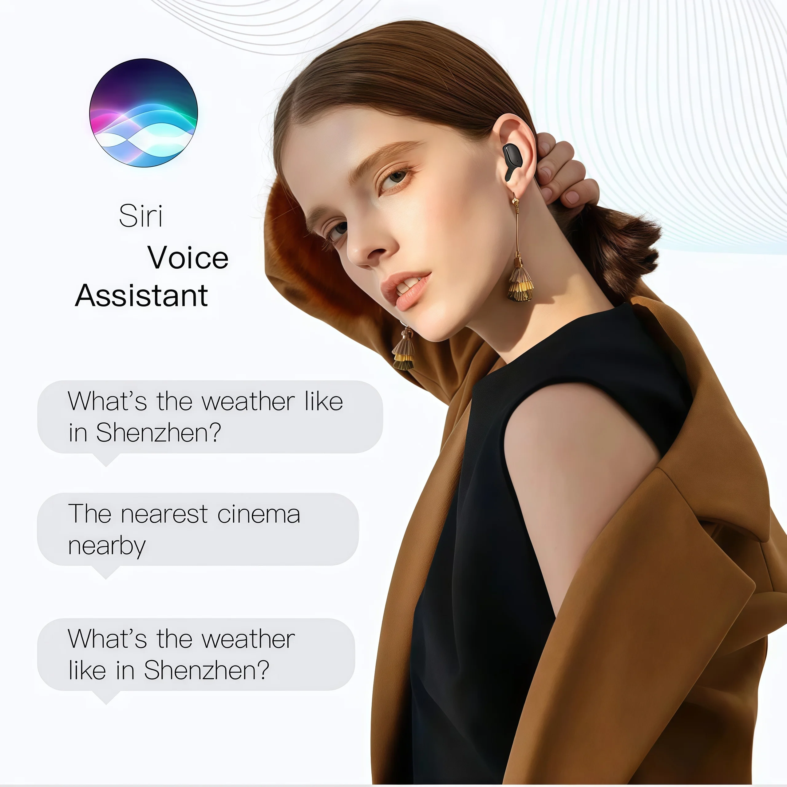 Description Picture 3 of itemTWS E6S ANC Bluetooth 5.0 Earphones  50Playback,IPX4 Waterproof,Gaming Mode Wireless Earbuds  Sound for Iconic Brand/Redmi Android ios