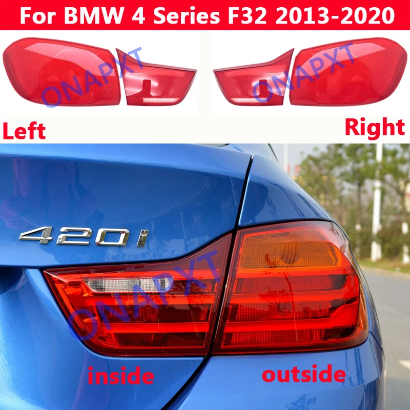 

For BMW 4 Series Coupe F32 2013-2020 Rear Taillamp Cover Lamp Taillight Lampshade Tail Light Case Shade Shell Back Lens Cap