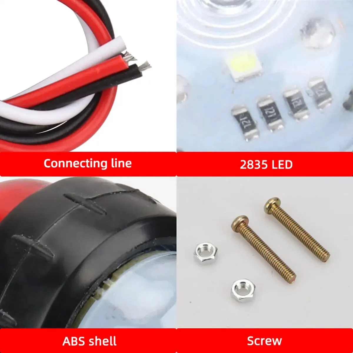 Truck Side Light 2PCS Dual Color 12 24V Universal For Truck Warning Safety Indicator Lamp Car Signal LED