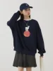 CHIC VEN Women's Sweatshirts Design Casual Round Neck Cartoon Print Loose Female Pullover Spring Autumn 2024 2