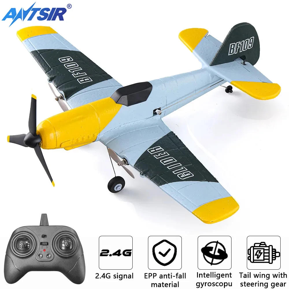 Z61 RC Plane BF109 Fighter 2.4G 3CH Smart Balance EPP Foam RC Gliders Fixed Wingspan Aircraft Children's Toys foam aircraft foam plane rc plane rc glider