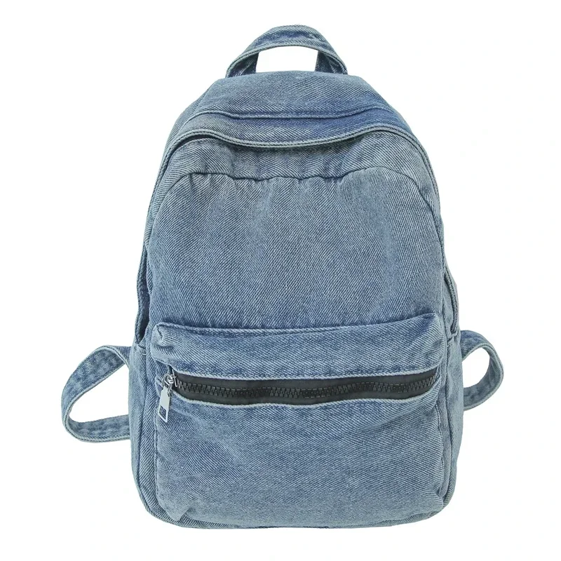 Mochilas vaqueras para mujer 2024 Nueva mochila de moda con cremallera Casual Versátil Venta caliente Simplicidad Estilo básico Bolsas femeninas