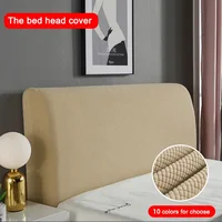 Couvre-tête de lit gris élastique épais, tout compris, teint uni, polaire pour la maison, solide, dos Long, Textiles de maison 2