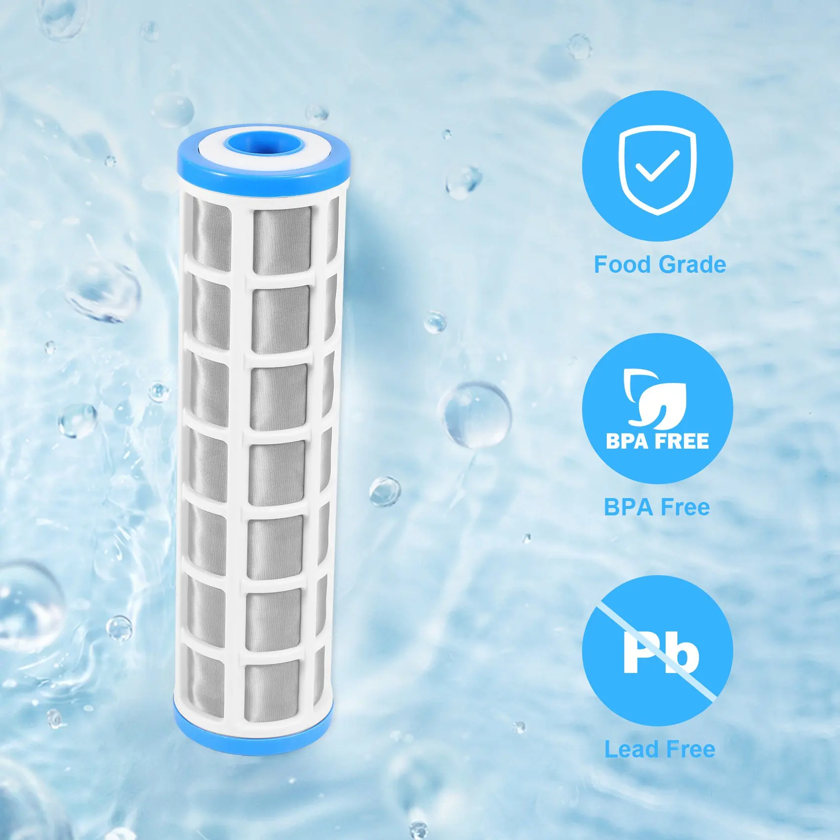 10 Inch Stainless Steel Wire Mesh Filter Water Purifier Pre Filter for Scale Prevention