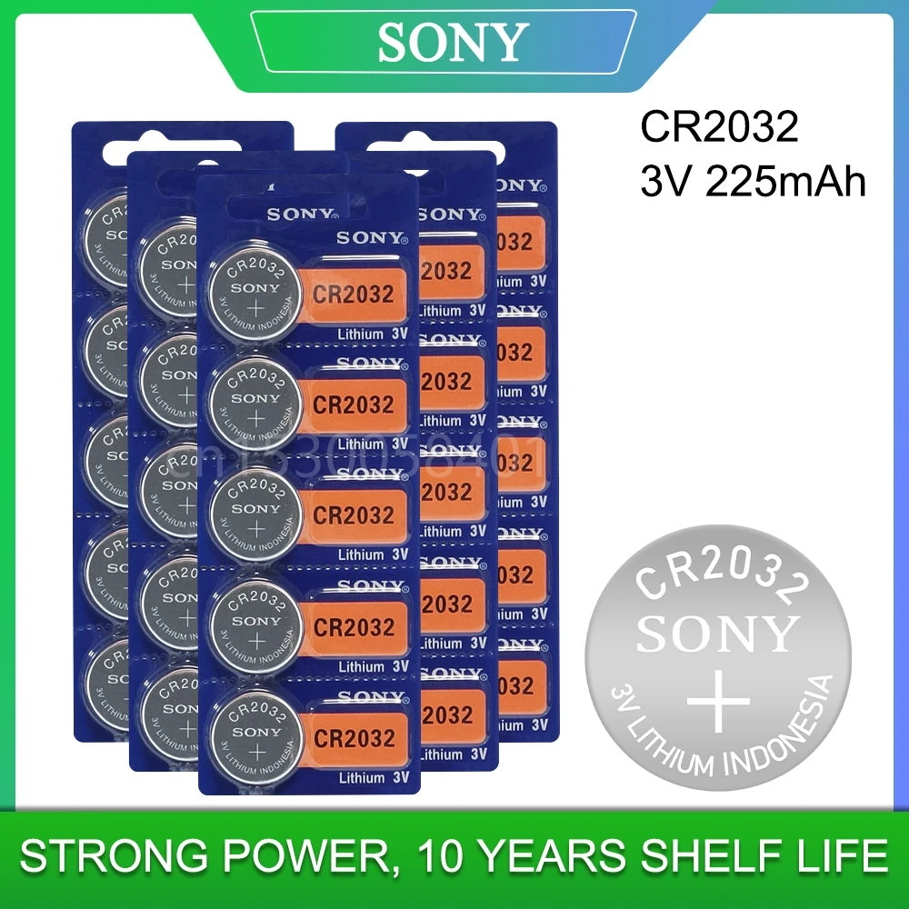 Sony Cr2032 Lithium Button Coin Cell Batteries 3v Cr 2032 Dl2032