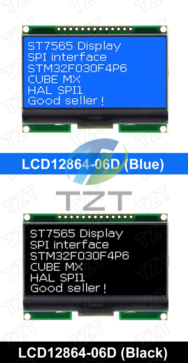 TZT 1/3PCS Lcd12864 12864-06D, 12864, LCD-Modul, COG, mit chinesischer Schriftart, Punktmatrixbildschirm, SPI-Schnittstelle – Detail 7