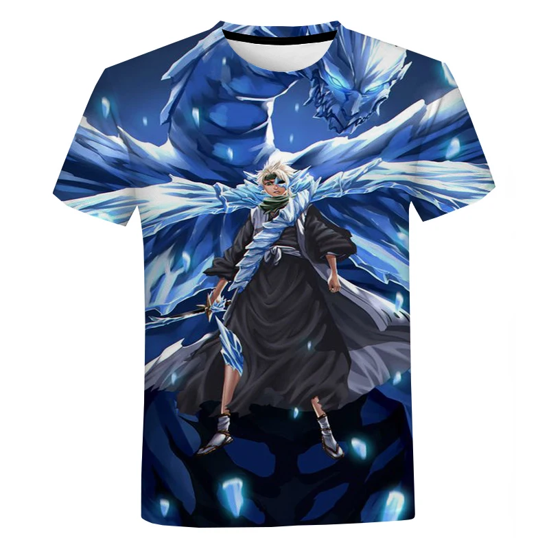 

New Japan Anime BLEACH 3D Printed Round Neck T Shirt Men Women Fashion Cool T Shirt Casual Oversized Top