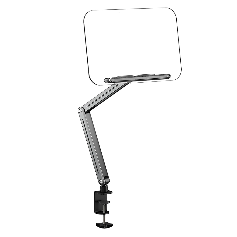 아크릴 책꽂이, 탄성 페이지 클립 포함, 휴대용 책꽂이 360도 회전 가능 °   회전식 접이식 데스크탑 라이저 스탠드 (홈 오피스용)