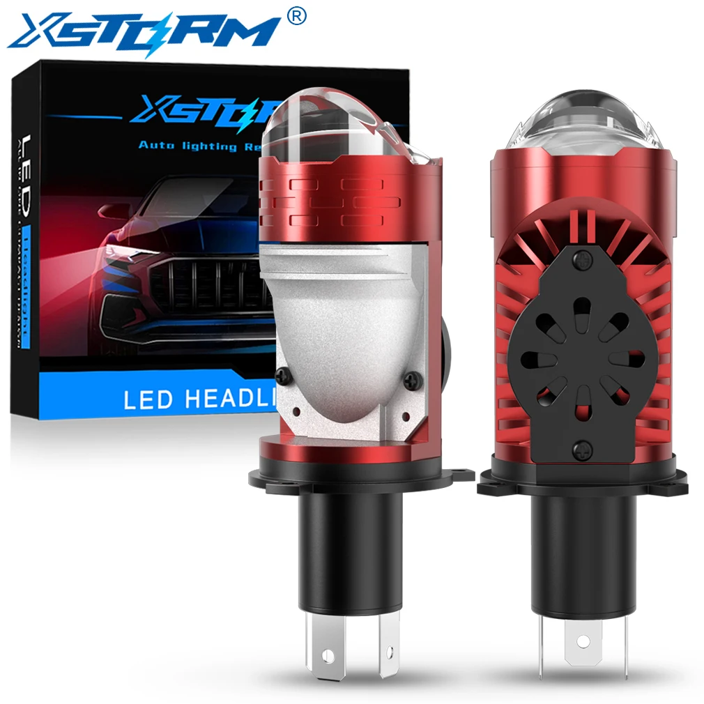 Xstorm H4 Led Obiettivo Del Proiettore Car Headlight Bubs Kit Moto Canbus 100W 30000Lm High Low Beam Mini Turbo Moto Lamp 12V 24V