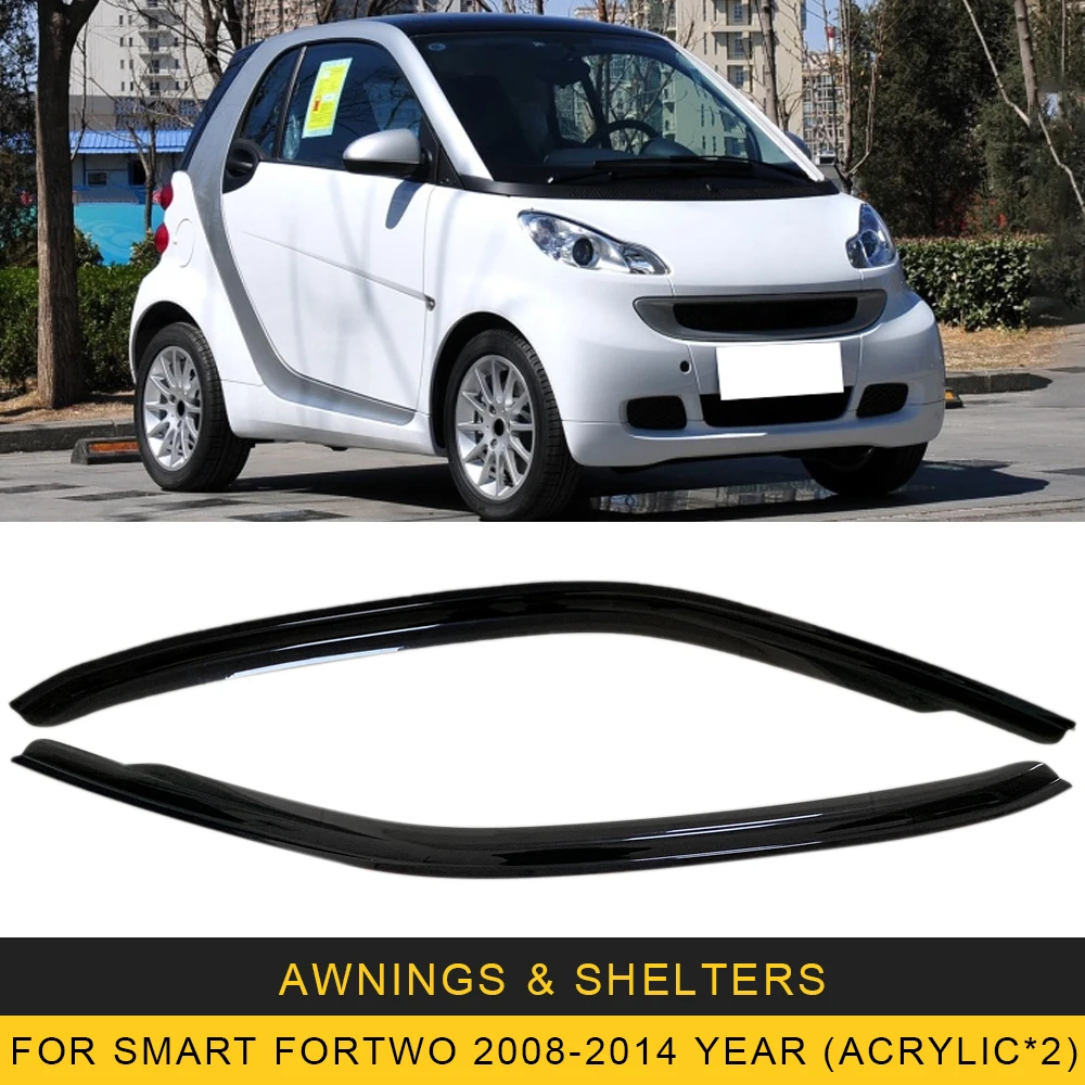 For Smart Fortwo 450 451 1998 2014 Auto Side Window Wind Deflector