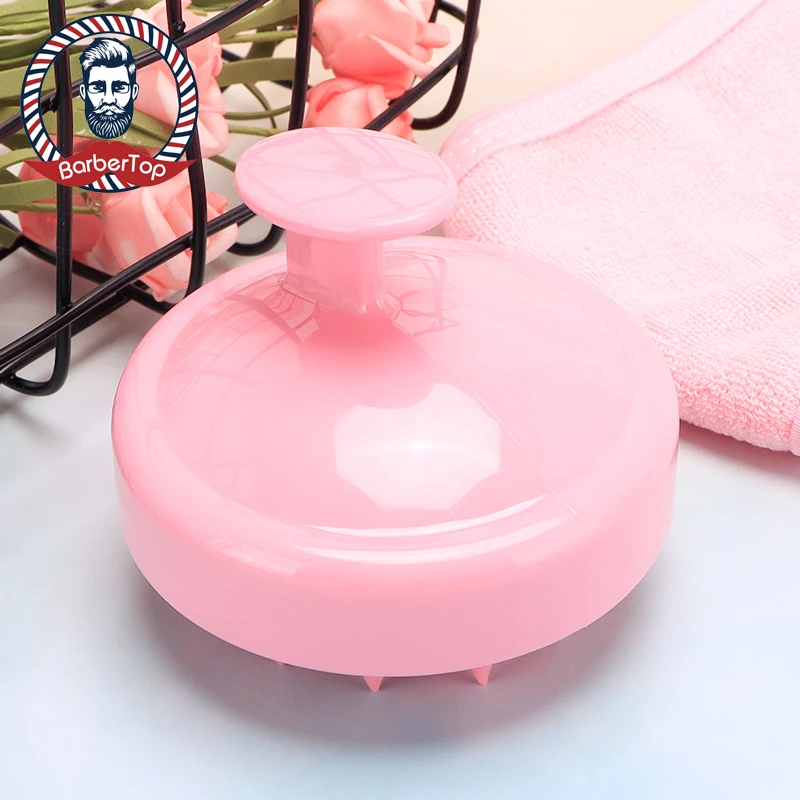 Salon Bath Shampoo Scalp Cleansing Brush Home Style Plastic Silicone Massager Shower Brush Hair Care Tools Cleaning Comb silicon massage shampoo comb scalp cleaning air cushion shampoo brush wet and dry deep cleaning bath body exfoliating brush