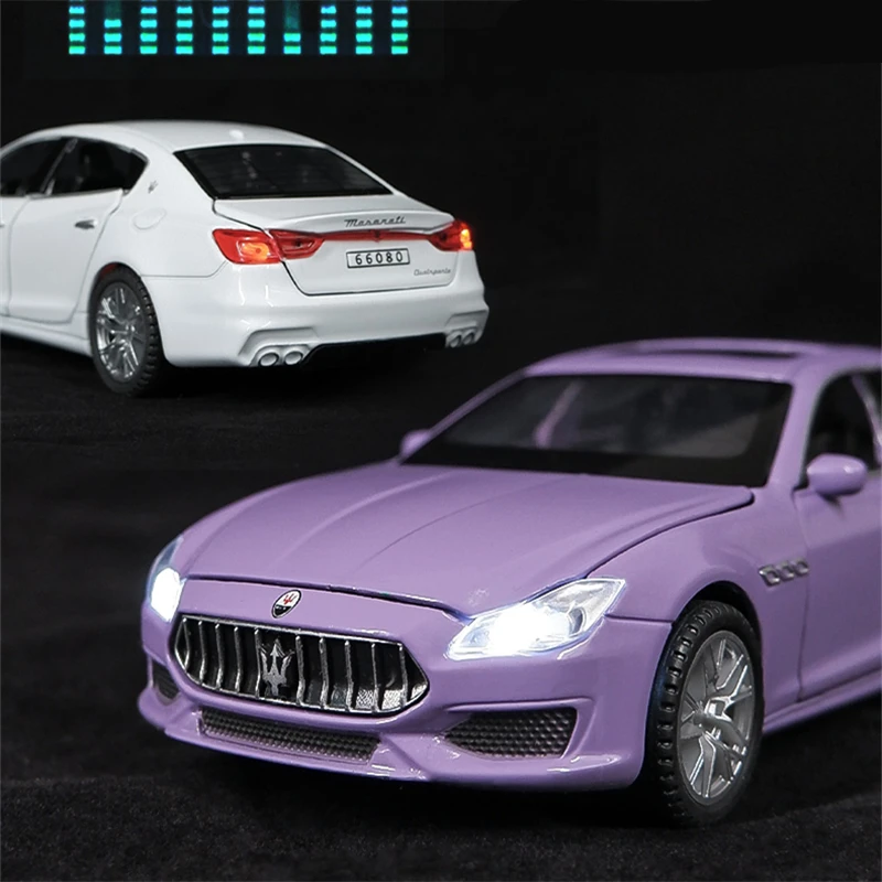 1:32 Maserati Quattroporte Alloy Car Model Diecasts Metal Toy Vehicle Car Model Simulation Sound Light Collection Childrens Gift 6