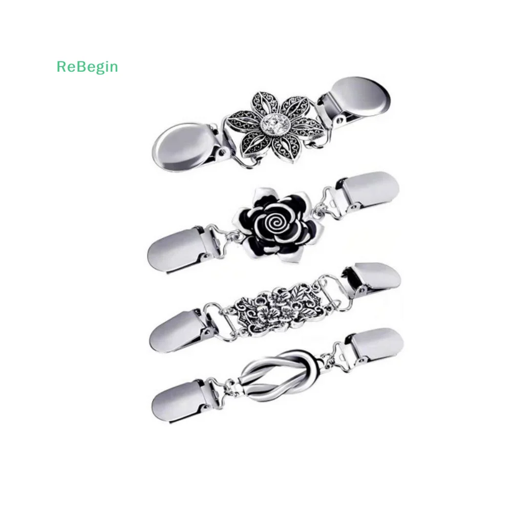 

1 Pieces Sweater Shawl Clips Vintage Collar Clips Flower Dress Shirt Brooch Clip for Women Girls Favors