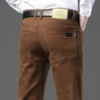 New Casual Pants Men's Straight Regular Fit Stretch Comfortable Brand High Quality New Long Trousers Business Plus Size 40 42 44 1