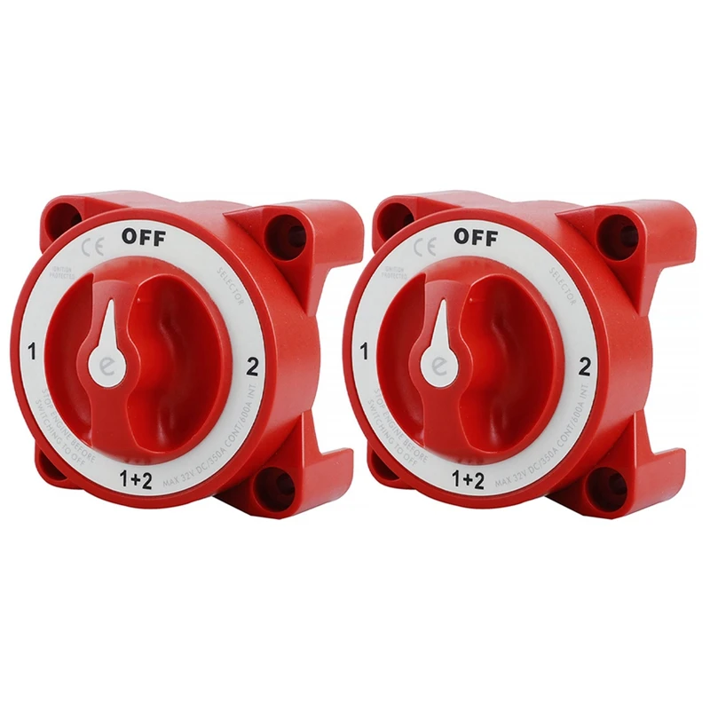 

2X DC 32V 350A Battery Switch 4-Position Selector Marine Boat Battery Selector Switch Disconnect For Marine Boat