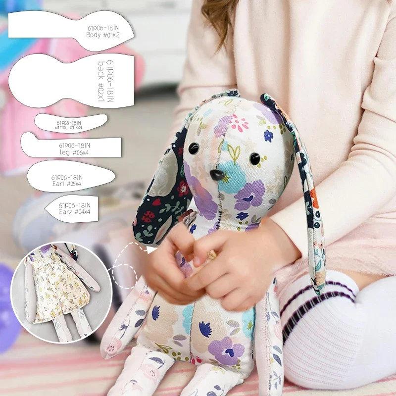 Leather Craft Template Sewing Template NUBECOM 6pcs Rabbit Making Mold Acrylic Templates Handcraft Rabbit Doll Quilting Template DIY Molds Decoration Gifts Sewing Tool