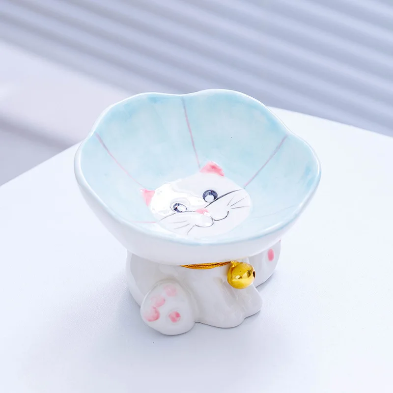 

New Fashion Pet Accessories Ceramic Cat Bowl Dog Bowl for Food and Water Anti-Overturning with High Appearance Bowl Pet Supplies