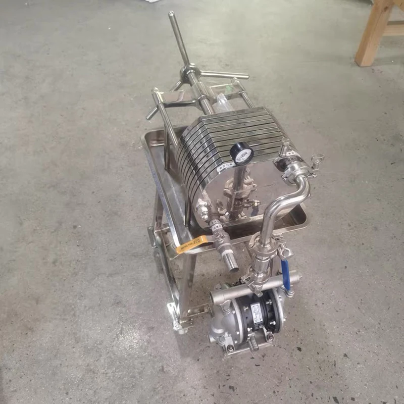 

Stainless Steel 304 Food Grade Plate And Frame Filter Chestnut Oil Filter 0.2 Micron Edible Oil Filter