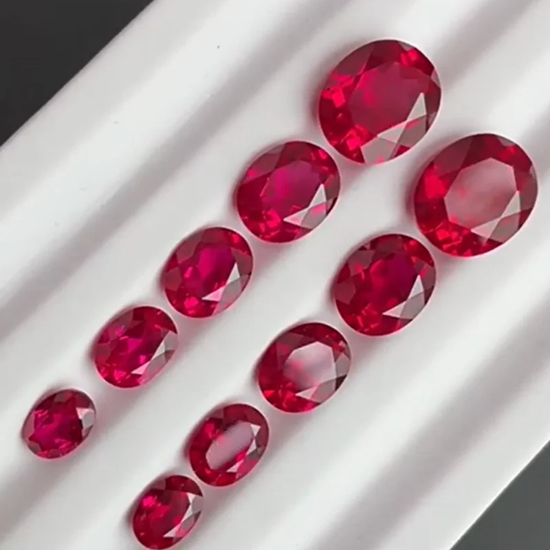 Hochwertiger Rubin, oval facettiert geschliffen, Taubenblutfarben, Edelstein für Schmuckherstellung, Charms, DIY, Steinprüfung, Mohs-Härte, Edelstein – Detail 8