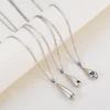 1pc Tear Drop Keepsake Ashes Urn Pendant Memorial Heart Necklace with Screw Open and Close Cremation Jewelry 6