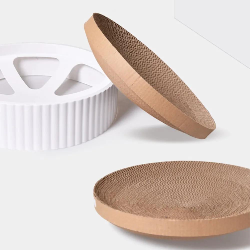Title 1, Round Cat Scratch Board Corrugated Paper Replac...