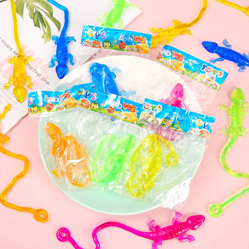 10/50 unidades de brinquedos sensoriais antiestresse em formato de arco-íris para meninos e meninas, lembrancinhas de festa de aniversário, enchimento de pinhata de lagartixa pegajosa_voghion.com
