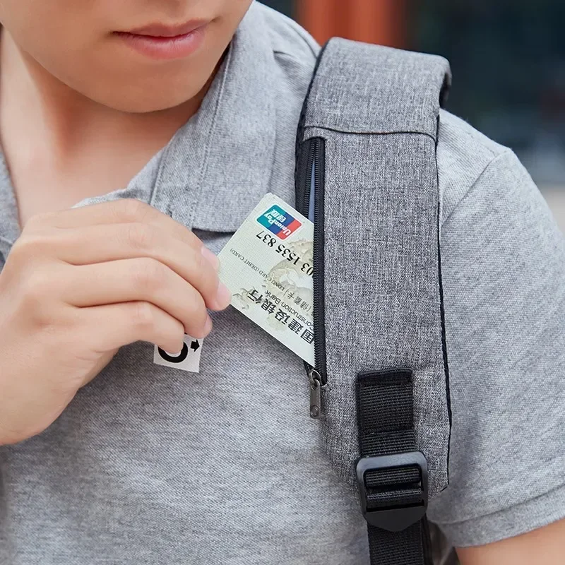 Men's Business Backpacks Wear-resistant Urban Bagpack for Laptop 15.6 Inch Multifunctional Travel Rucksack with Headphone Jack