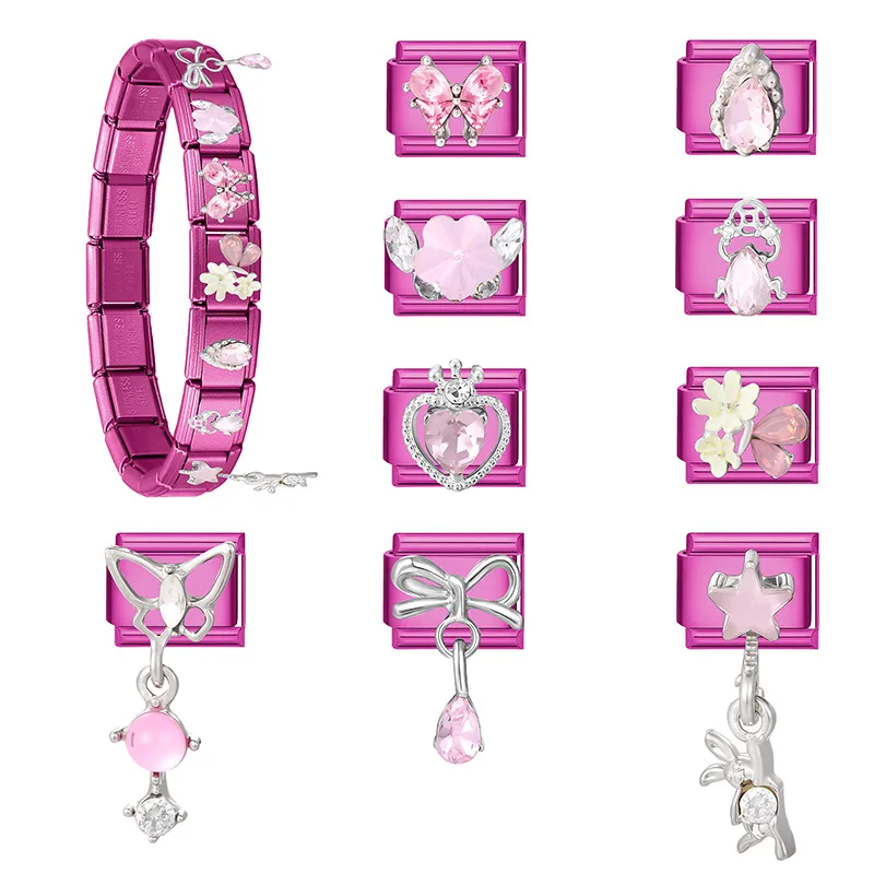 Women 9mm Stainless Steel Bracelet DIY Making Gift