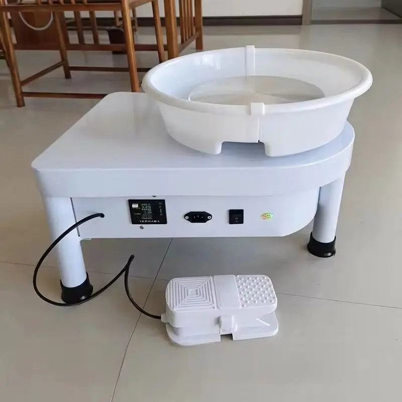 Electric Pottery Wheel Machine 350W Foot Pedal W/ Shaping Tools for School Ceramic Clay Working Forming DIY Art Craft