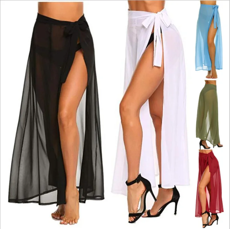 black leather skirt Summer Fashion Sexy Women Beach Skirts Wear Sling Beach Sarong Bikini Cover-Ups Wrap Skirts Towel Women Open-Back Bath Wear 2022 black pleated skirt