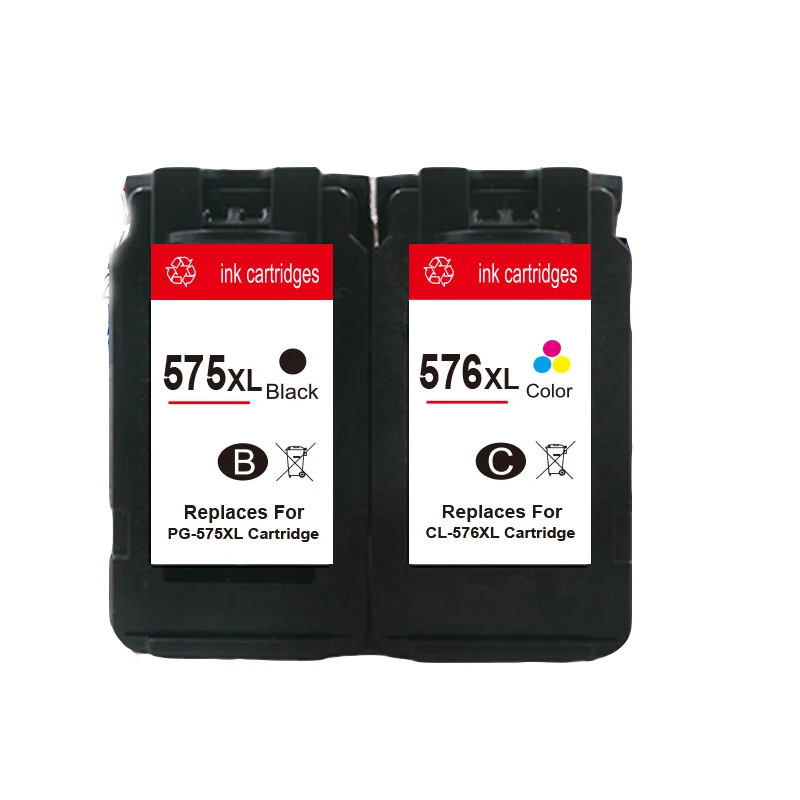 Einkshop Remanufactured 575 XL 576 XL PG575 CL576 Ink Cartridge for Canon  PIXMA TS3550i TS3551i TR4750i TR4751i Printers - AliExpress