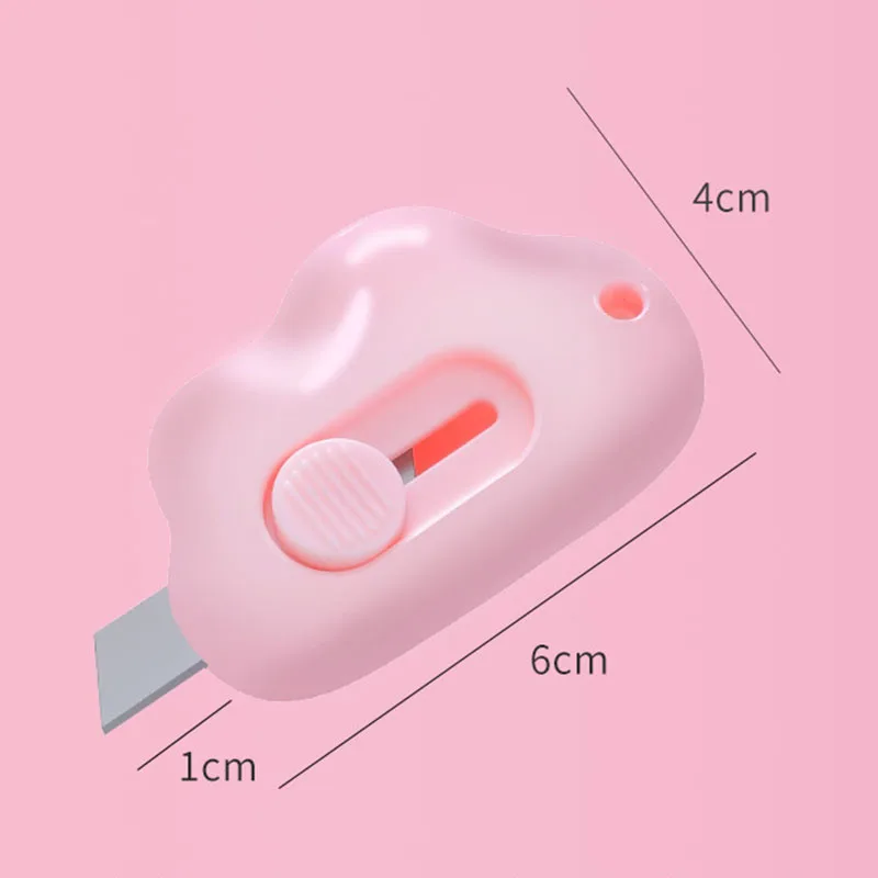 Kawaii Mini Utility Knife Clouds Retractable Portable Letter Opener Cute Scrapbooking Tools Express Box Knife Paper Stationery