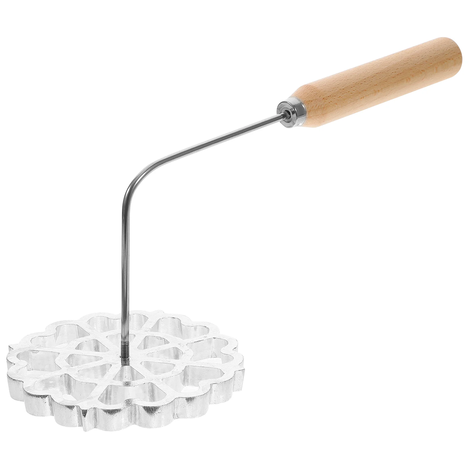 

Swedish Rosette Iron Waffle Molds Wooden Handle Non-Stick Frying Spoon Cake Making Bunuelos Cookie S Mesh Strainer