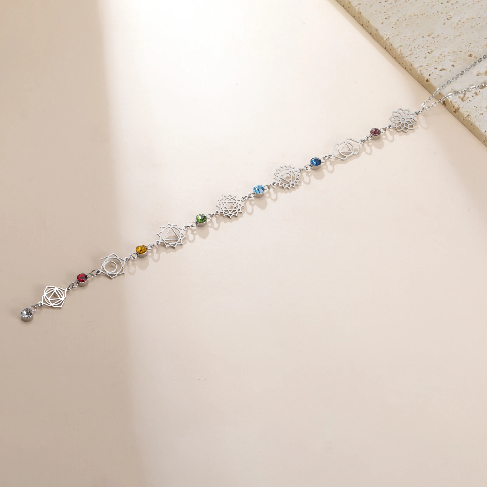 7 Chakra Pendant Choker Necklace 3