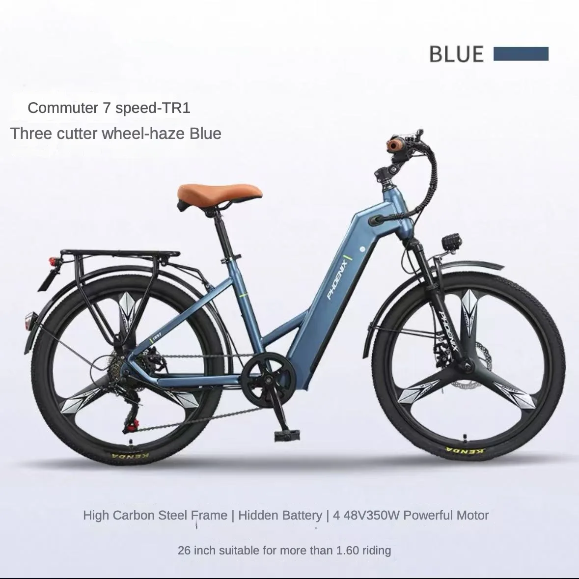 אופניים חשמליות עם סוללת ליתיום לתנועה נוחה - עיצוב 7 מהירויות ו-3 גלגלים עם קיבולת של 15Ah