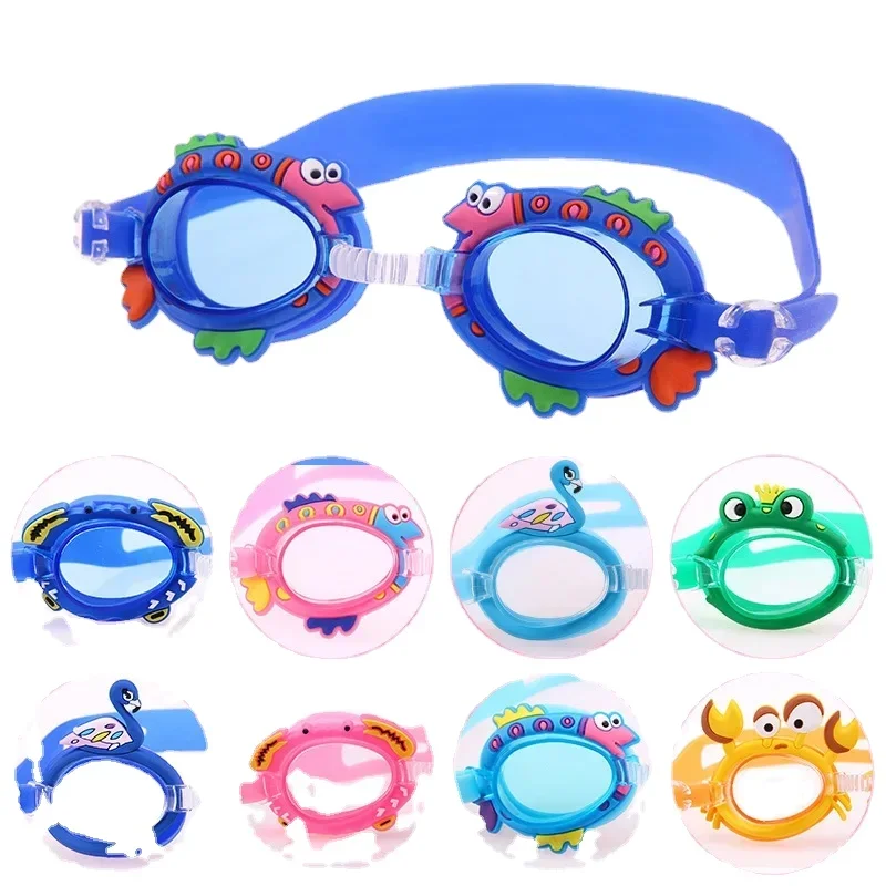 New Adjustable Waterproof Anti-fog Swimming Goggles for Children Kids Cartoon Cute Swim Goggles Swimming Pool Accessories
