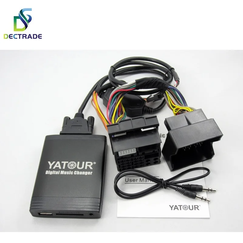 Yatour Digital Music Changer USB SD AUX MP3 Interface Car Radio For Ford 40way flat pin Quadlock 12pin 5000C 6000CD 6006CDC BT
