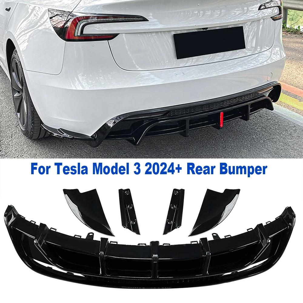 Tesla Model 3 Highland 持ち運ぶ 2024+ リアバンパーディフューザー 