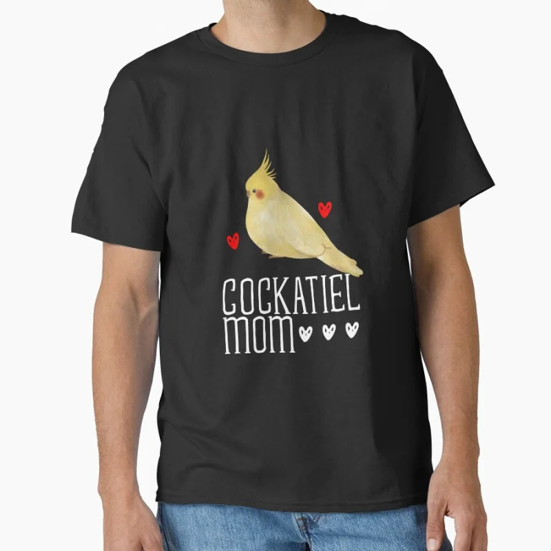 Süßes Nymphensittich-Mutter, lustiges Haustier-Papagei-Geschenk-T-Shirt für Vogelliebhaber, großes T-Shirt für Erwachsene, Tops S-6XL