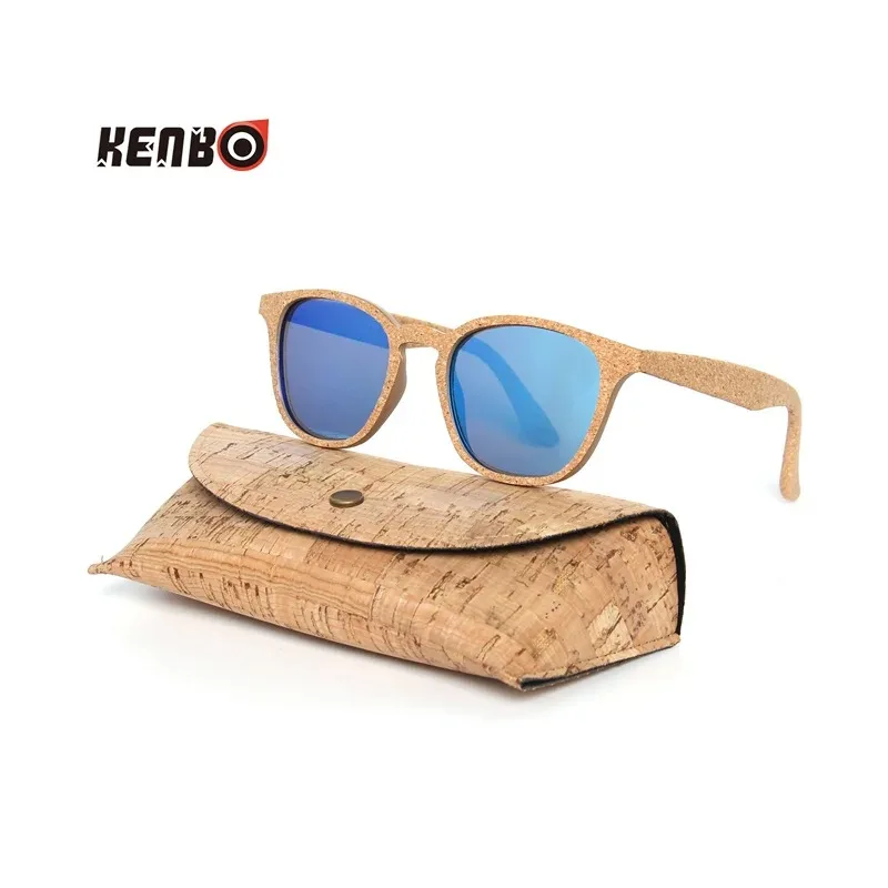Kenbo 브랜드 2024 패션 나무 목재 선글라스, 편광 선글라스 디자인, UV400 미러 남성 안경 케이스 포함