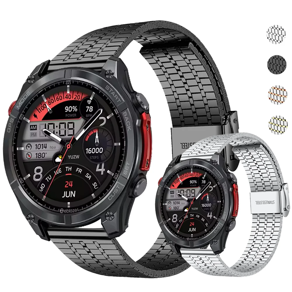 Premium 22mm Metal Watch Band Strap - Sleek and Durable Design