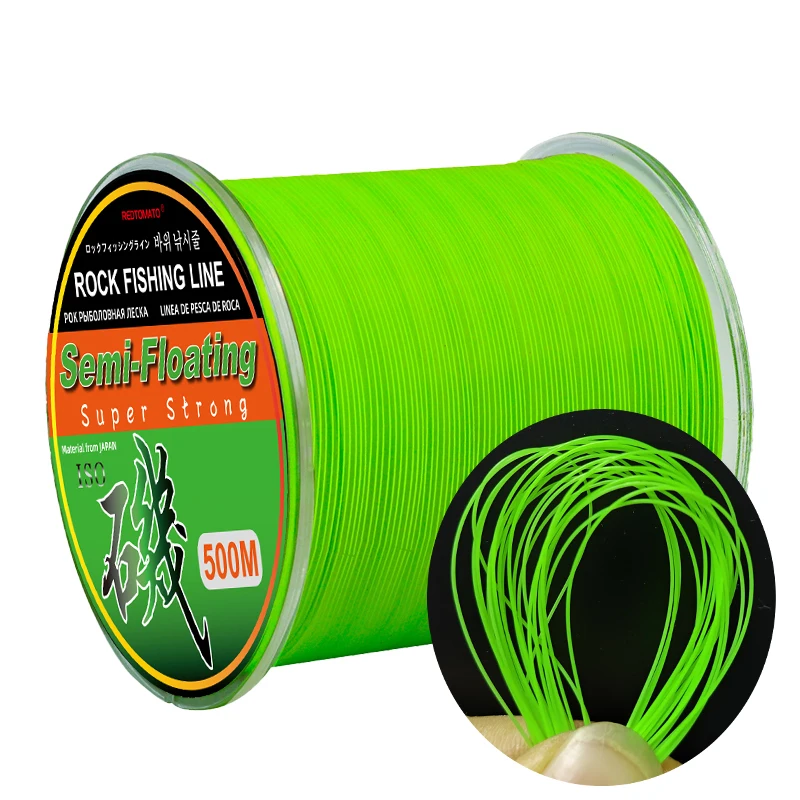 Colorful Semi-Floating Monofilament Nylon Fishing Line - 500m