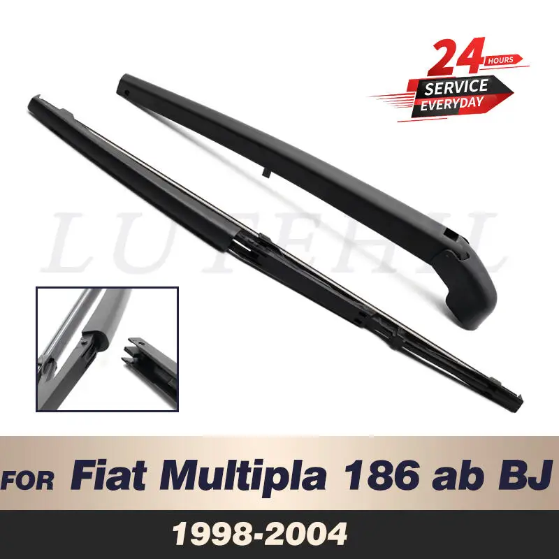 

Wiper 13" Rear Wiper Blade & Arm Set For Fiat Multipla 186 ab BJ 1998-2004 1999 2000 2001 2002 Windshield Windscreen Rear Window