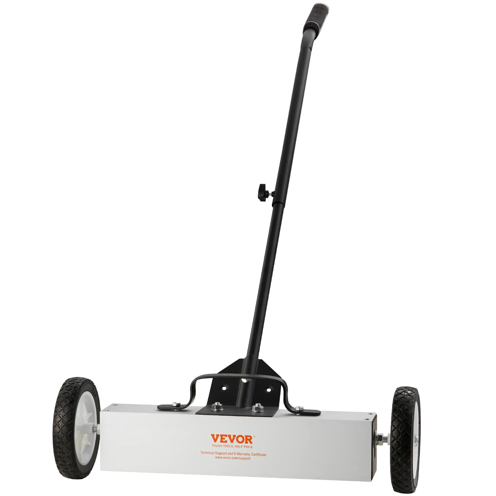 VEVOR 45Lbs Rolling Magnetic Sweeper with Wheels Push-Type Magnetic Pick Up Sweeper 18-inch Large Magnet Pickup Lawn