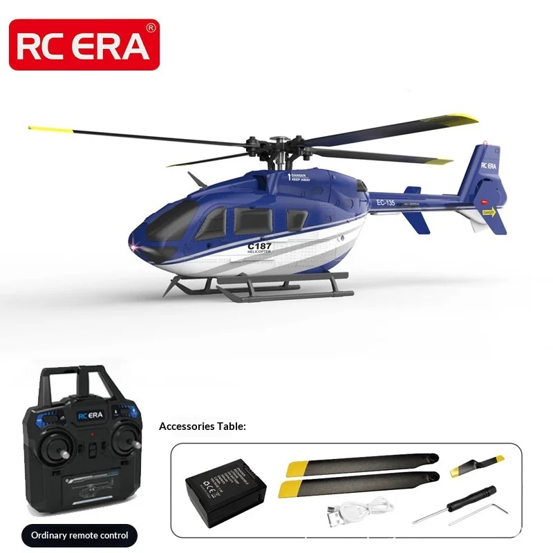 C187 Ec135 원격 조종 헬리콥터 4채널 1:48 스케일 미니 실물형 RC 항공기 모델 (RC 취미 애호가 및 어린이용)